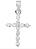 Blessed Cross Necklace - Sterling Silver