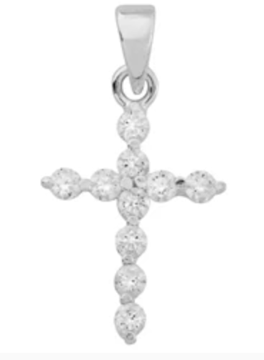 Blessed Cross Necklace - Sterling Silver